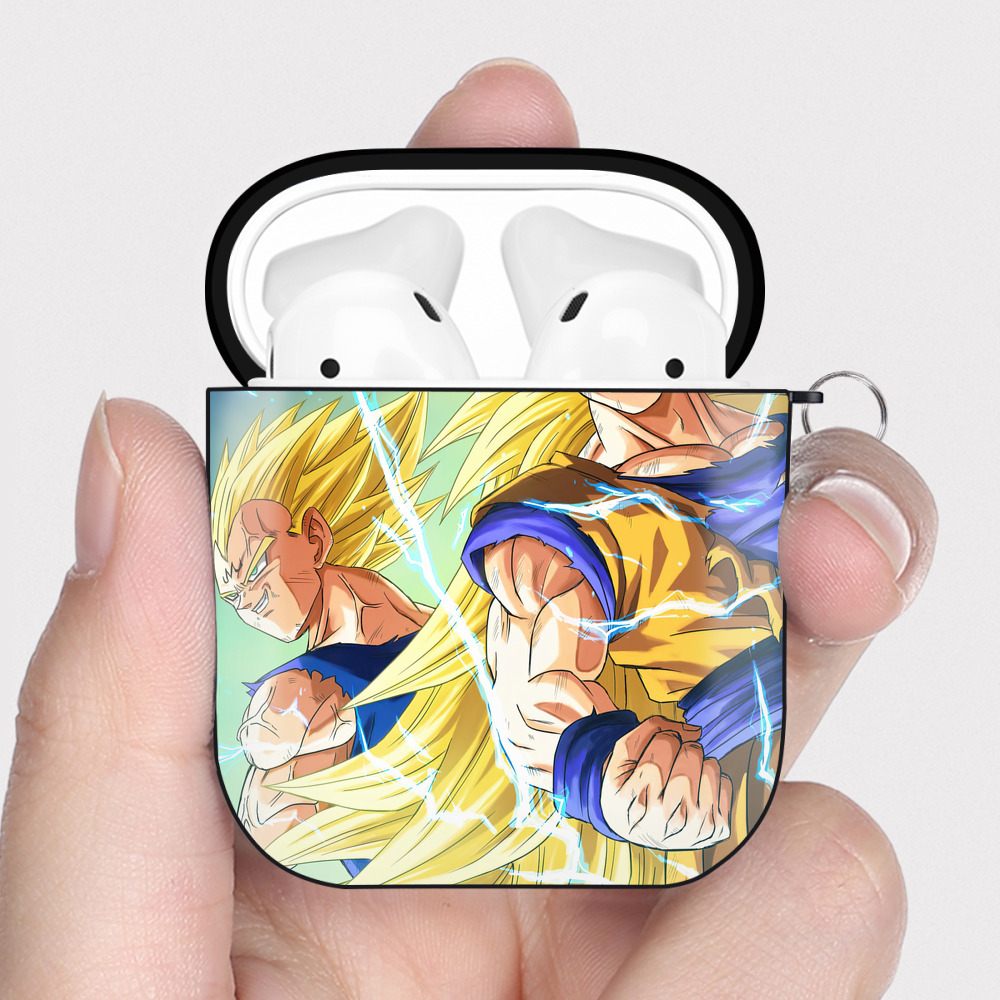 （画像用） ドラゴンボール DRAGON BALL AirPods 第2世代保護ケース ハードシェル ブラック 耐衝撃・防指紋・カラビナ付き