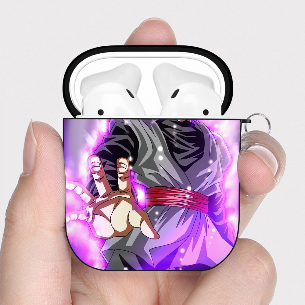 （画像用） ドラゴンボール DRAGON BALL AirPods 第2世代保護ケース ハードシェル ブラック 耐衝撃・防指紋・カラビナ付き