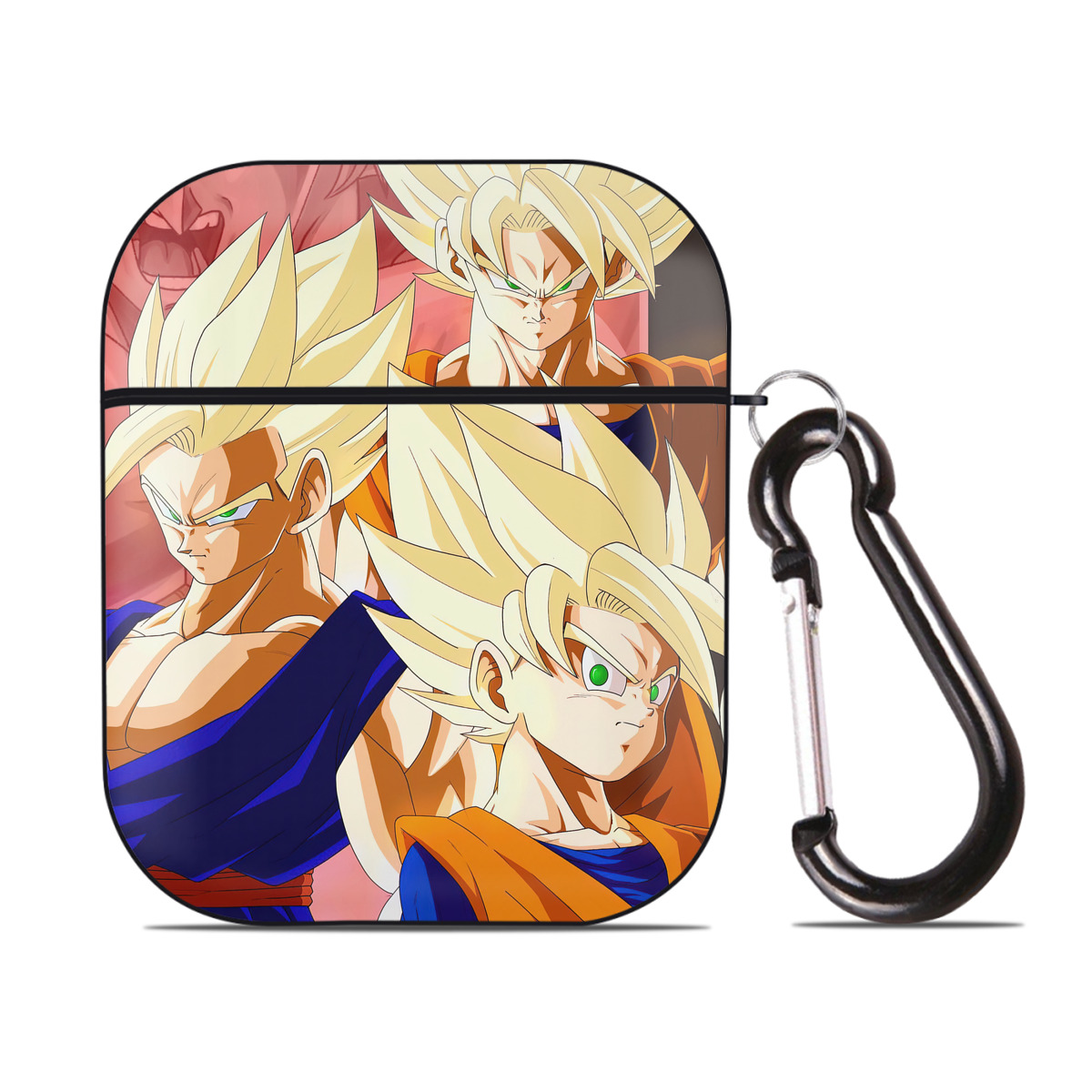 （画像用） ドラゴンボール DRAGON BALL AirPods 第2世代保護ケース ハードシェル ブラック 耐衝撃・防指紋・カラビナ付き