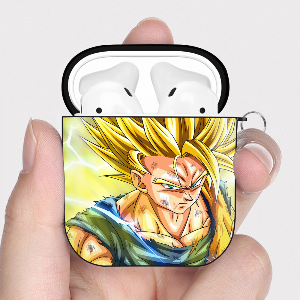 （画像用） ドラゴンボール DRAGON BALL AirPods 第2世代保護ケース ハードシェル ブラック 耐衝撃・防指紋・カラビナ付き