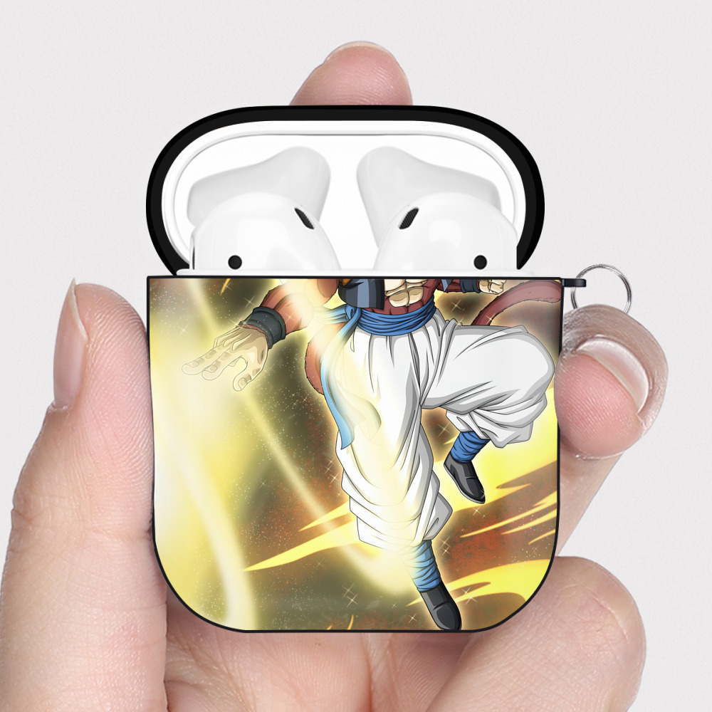 （画像用） ドラゴンボール DRAGON BALL AirPods 第2世代保護ケース ハードシェル ブラック 耐衝撃・防指紋・カラビナ付き