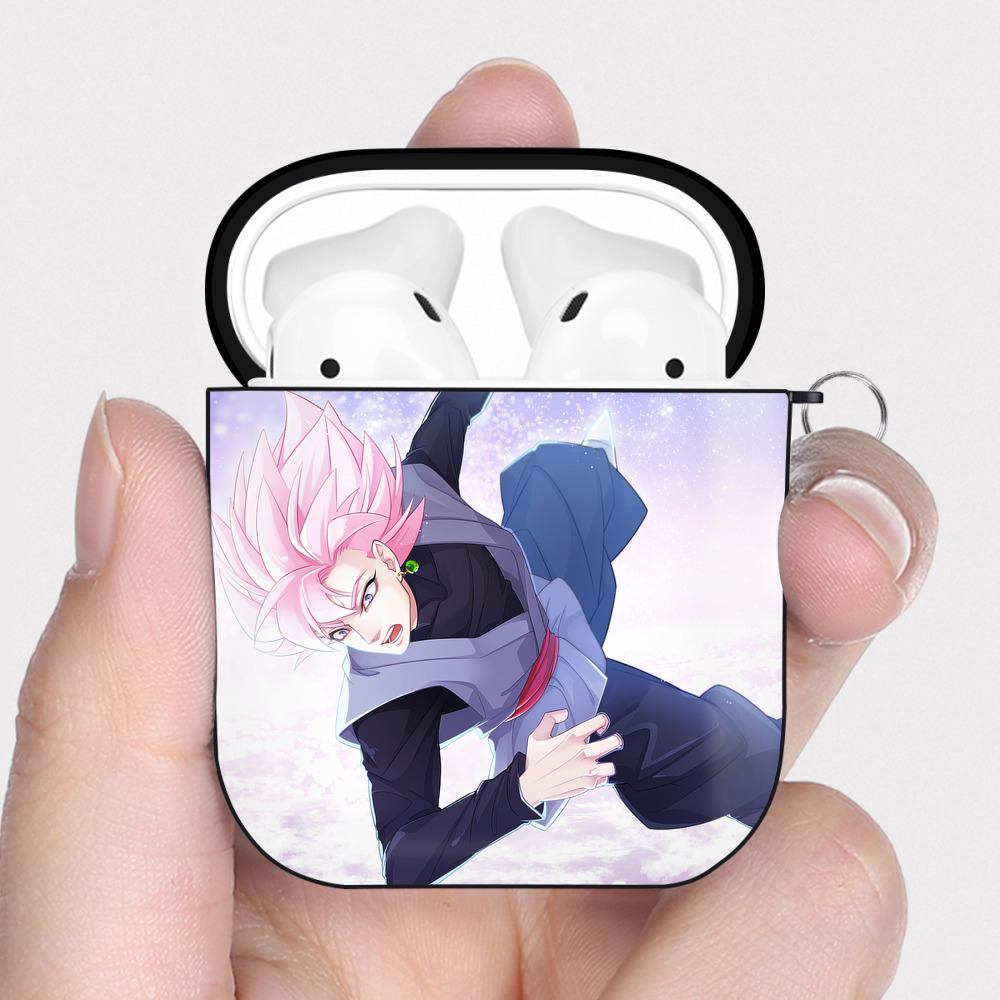 （画像用） ドラゴンボール DRAGON BALL AirPods 第2世代保護ケース ハードシェル ブラック 耐衝撃・防指紋・カラビナ付き