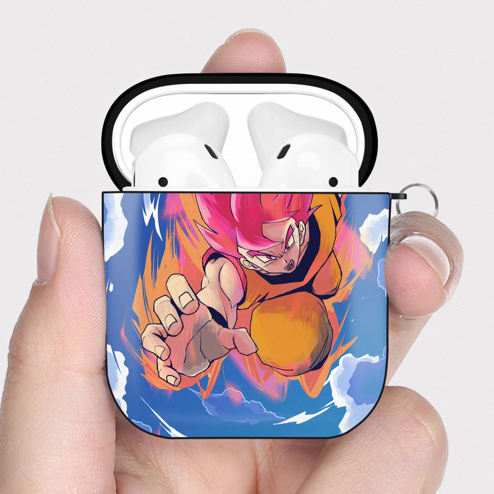 （画像用） ドラゴンボール DRAGON BALL AirPods 第2世代保護ケース ハードシェル ブラック 耐衝撃・防指紋・カラビナ付き