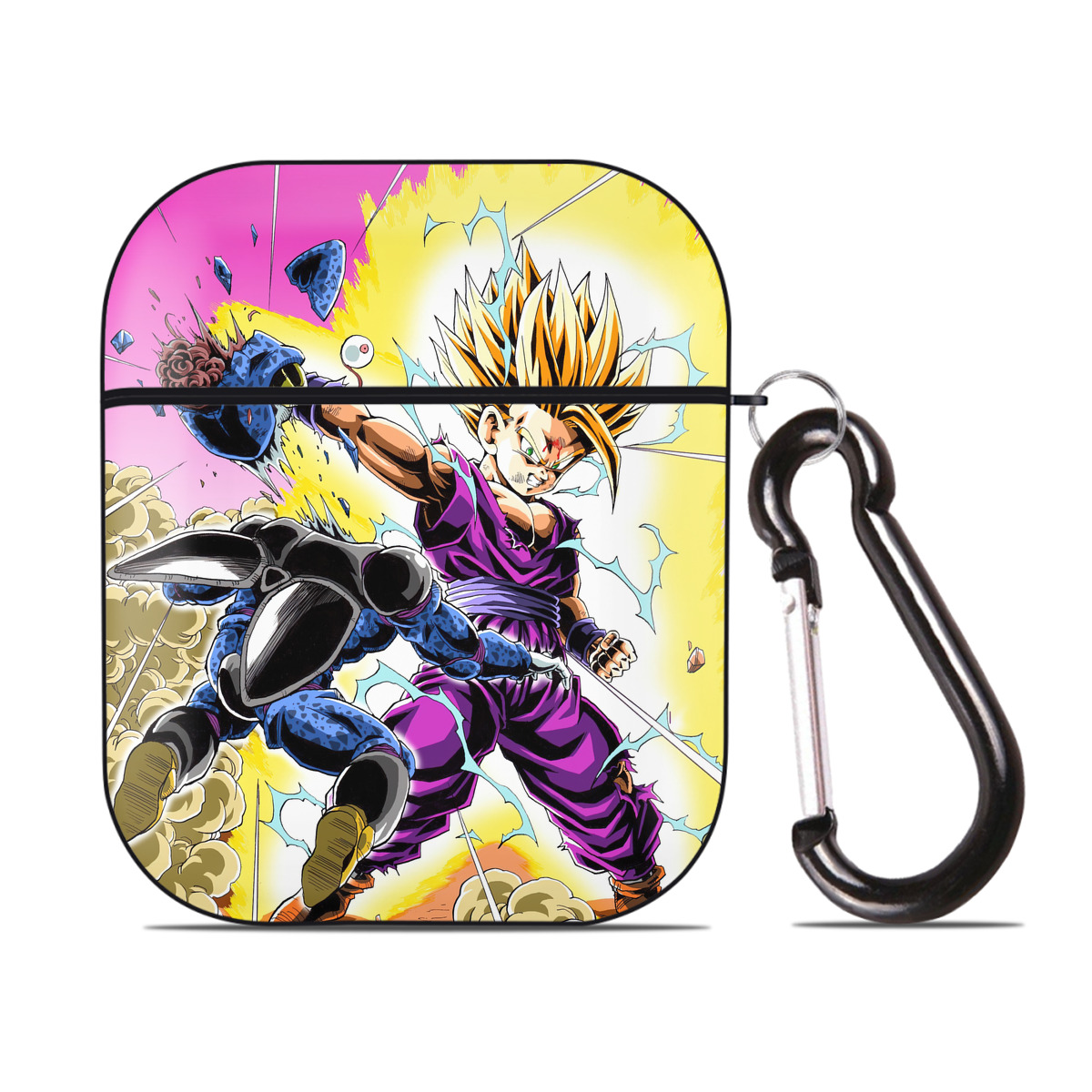（画像用） ドラゴンボール DRAGON BALL AirPods 第2世代保護ケース ハードシェル ブラック 耐衝撃・防指紋・カラビナ付き
