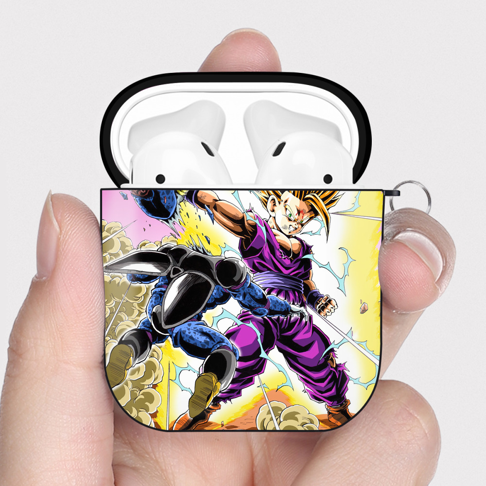 （画像用） ドラゴンボール DRAGON BALL AirPods 第2世代保護ケース ハードシェル ブラック 耐衝撃・防指紋・カラビナ付き