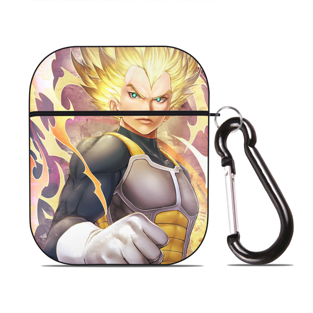 （画像用） ドラゴンボール DRAGON BALL AirPods 第2世代保護ケース ハードシェル ブラック 耐衝撃・防指紋・カラビナ付き