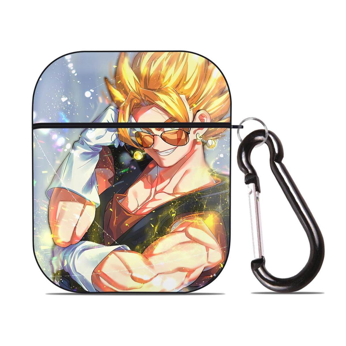 （画像用） ドラゴンボール DRAGON BALL AirPods 第2世代保護ケース ハードシェル ブラック 耐衝撃・防指紋・カラビナ付き