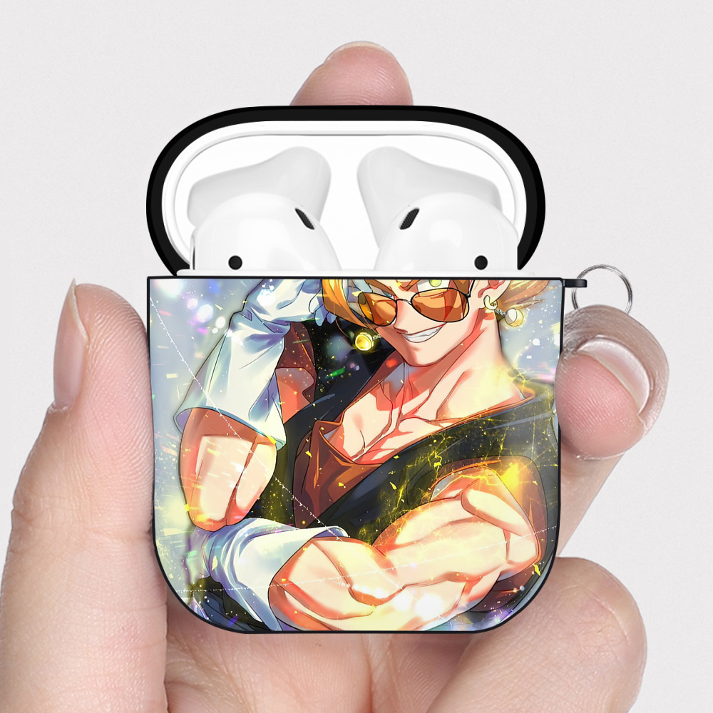 （画像用） ドラゴンボール DRAGON BALL AirPods 第2世代保護ケース ハードシェル ブラック 耐衝撃・防指紋・カラビナ付き