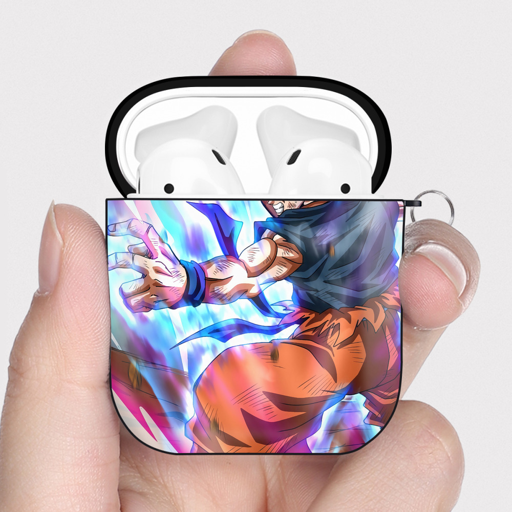 （画像用） ドラゴンボール DRAGON BALL AirPods 第2世代保護ケース ハードシェル ブラック 耐衝撃・防指紋・カラビナ付き