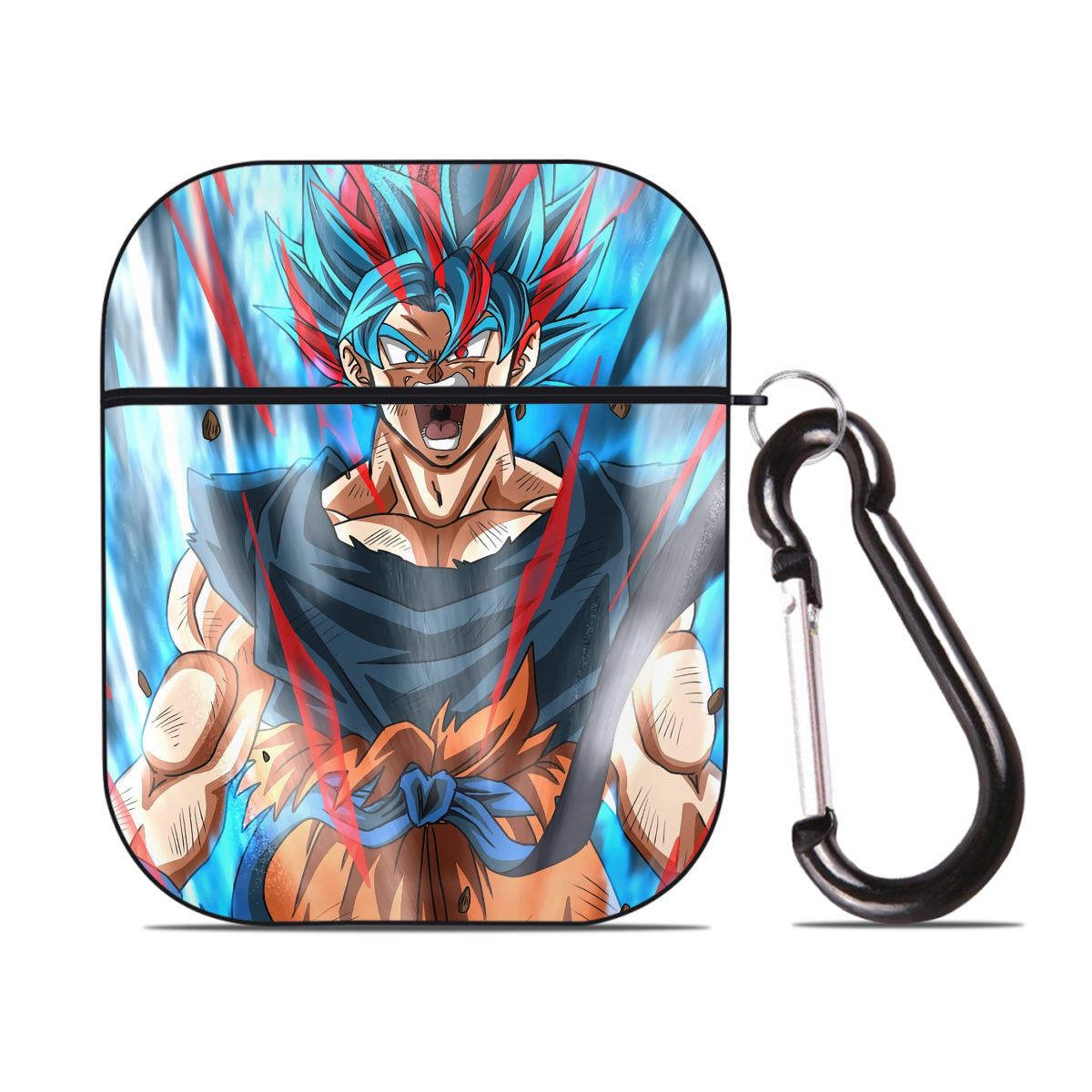 （画像用） ドラゴンボール DRAGON BALL AirPods 第2世代保護ケース ハードシェル ブラック 耐衝撃・防指紋・カラビナ付き