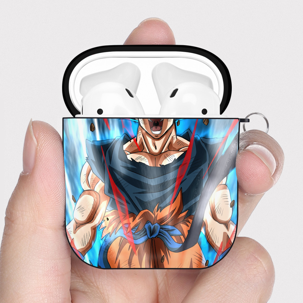 （画像用） ドラゴンボール DRAGON BALL AirPods 第2世代保護ケース ハードシェル ブラック 耐衝撃・防指紋・カラビナ付き