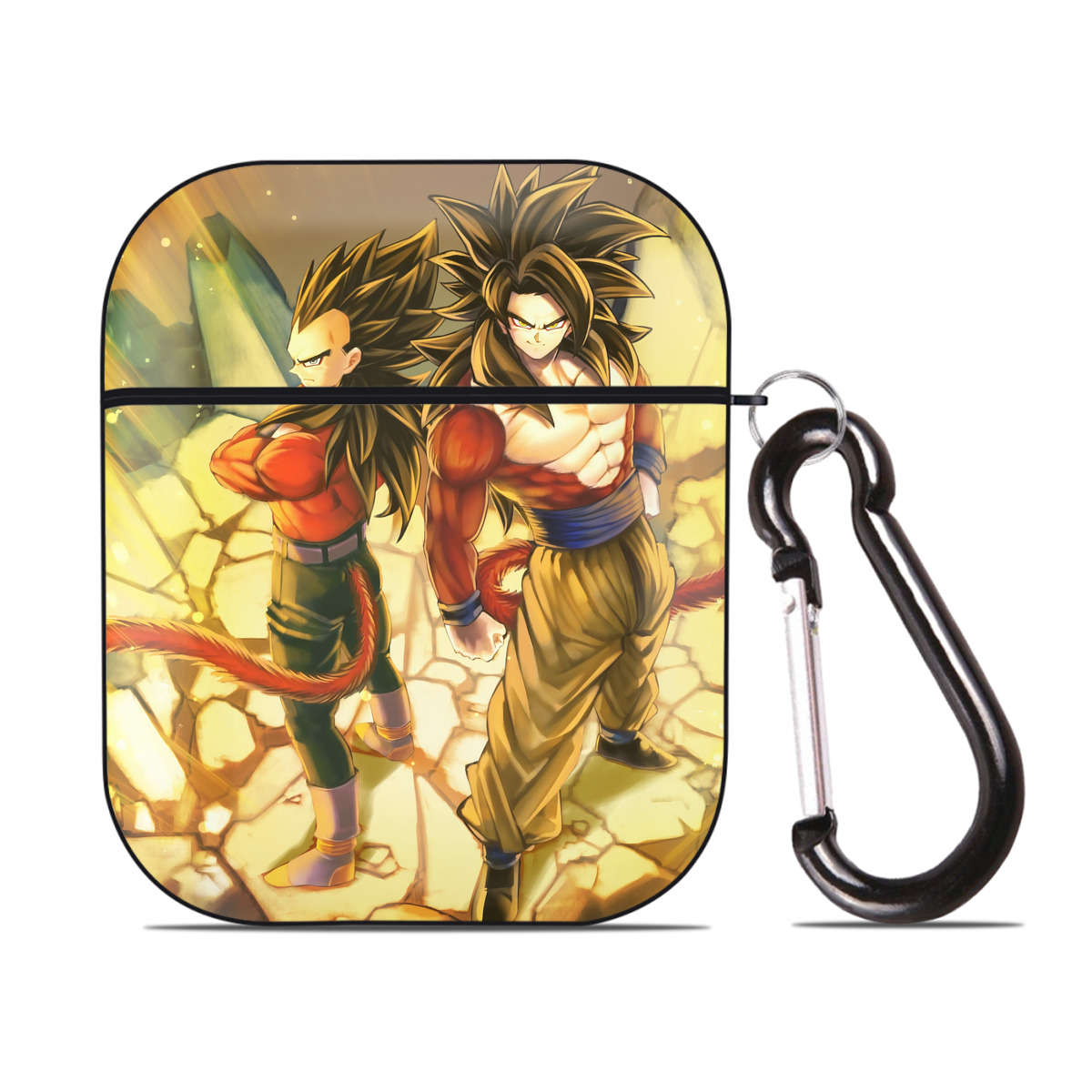 （画像用） ドラゴンボール DRAGON BALL AirPods 第2世代保護ケース ハードシェル ブラック 耐衝撃・防指紋・カラビナ付き