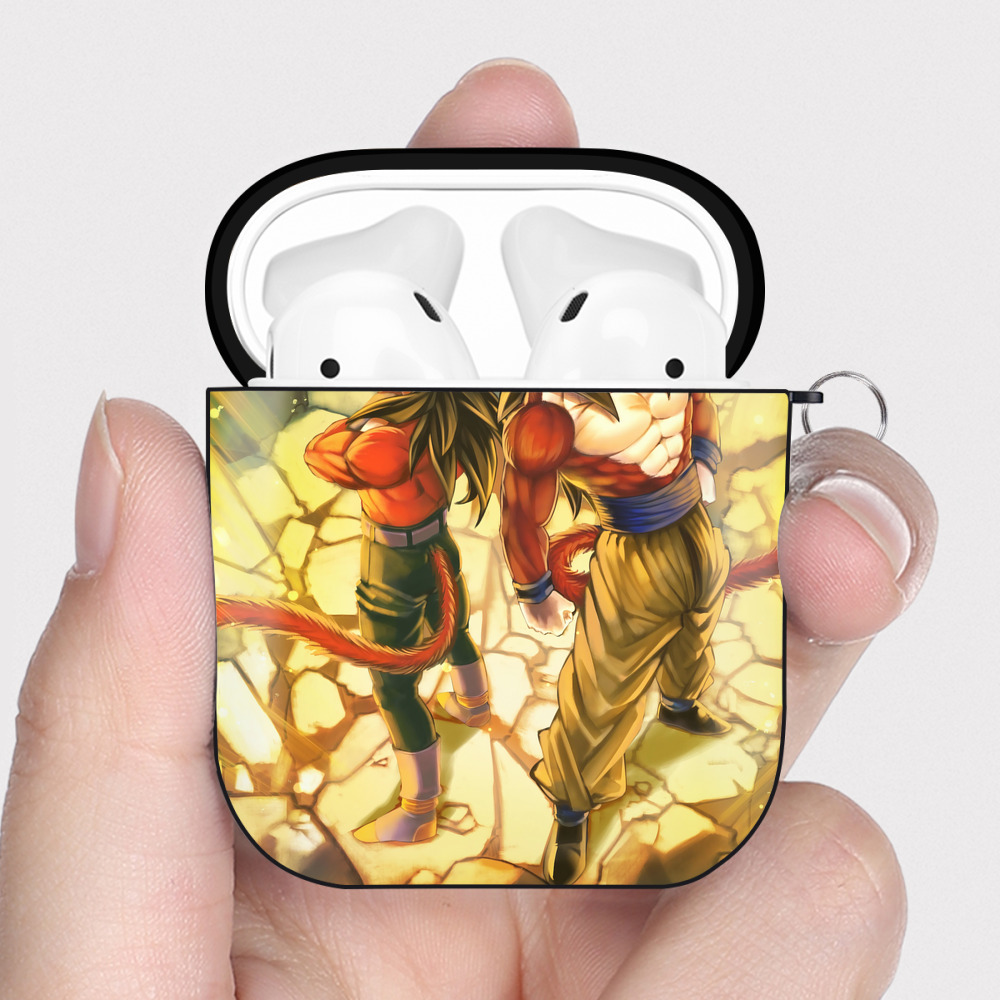 （画像用） ドラゴンボール DRAGON BALL AirPods 第2世代保護ケース ハードシェル ブラック 耐衝撃・防指紋・カラビナ付き