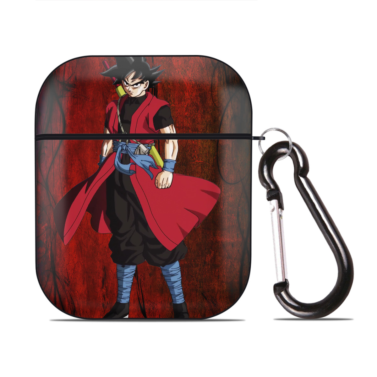 （画像用） ドラゴンボール DRAGON BALL AirPods 第2世代保護ケース ハードシェル ブラック 耐衝撃・防指紋・カラビナ付き
