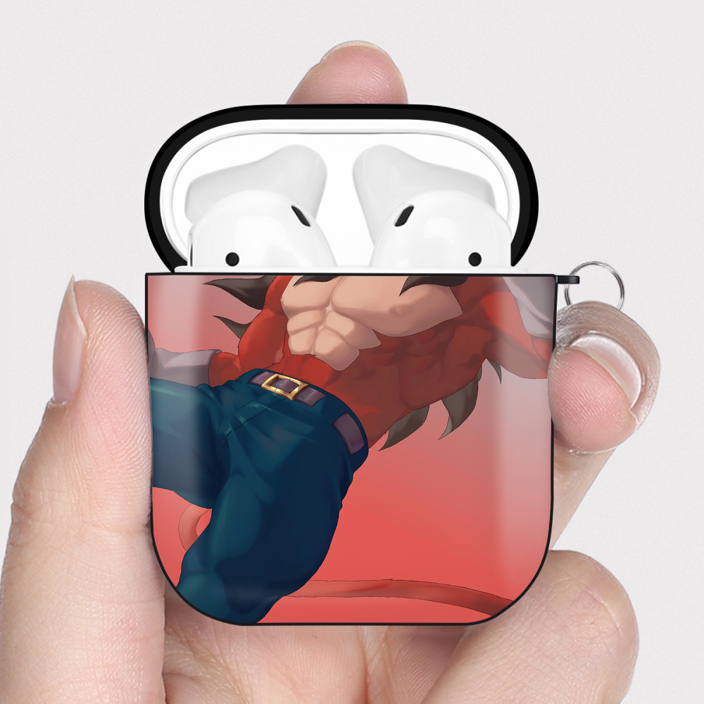 （画像用） ドラゴンボール DRAGON BALL AirPods 第2世代保護ケース ハードシェル ブラック 耐衝撃・防指紋・カラビナ付き