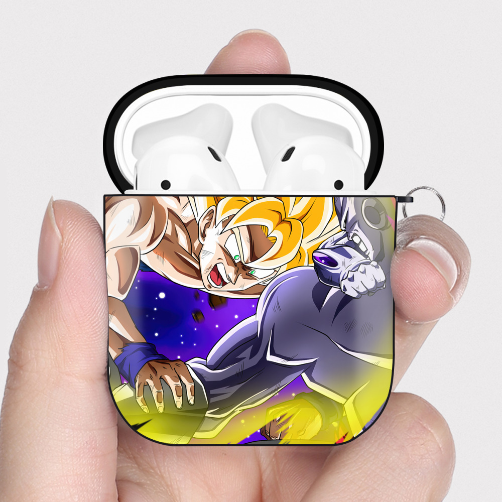 （画像用） ドラゴンボール DRAGON BALL AirPods 第2世代保護ケース ハードシェル ブラック 耐衝撃・防指紋・カラビナ付き