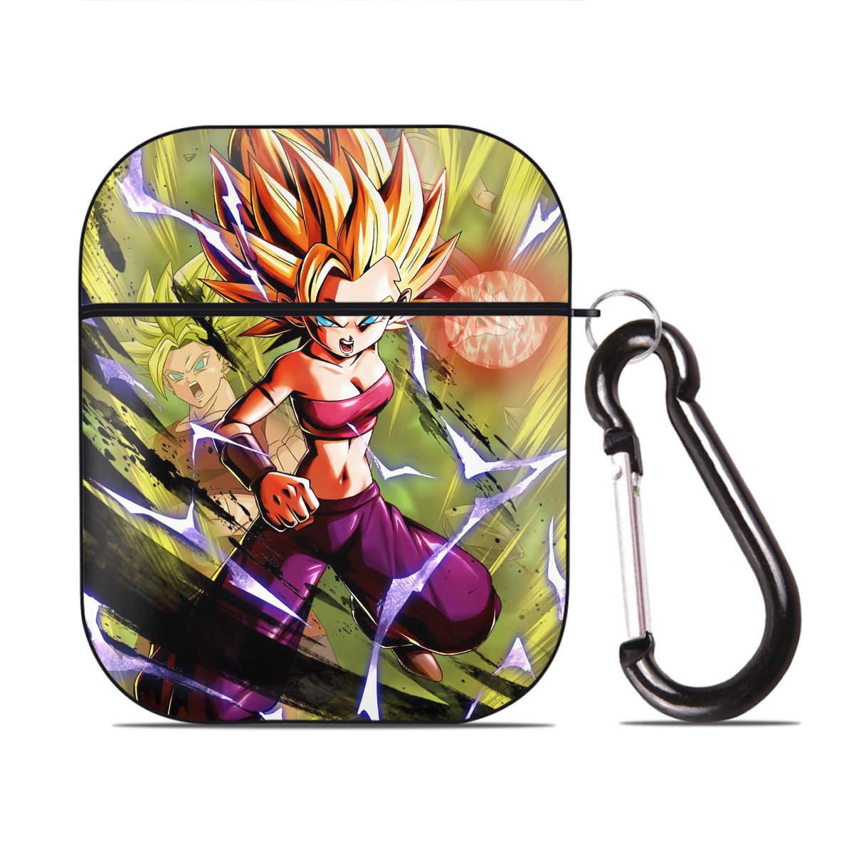 （画像用） ドラゴンボール DRAGON BALL AirPods 第2世代保護ケース ハードシェル ブラック 耐衝撃・防指紋・カラビナ付き