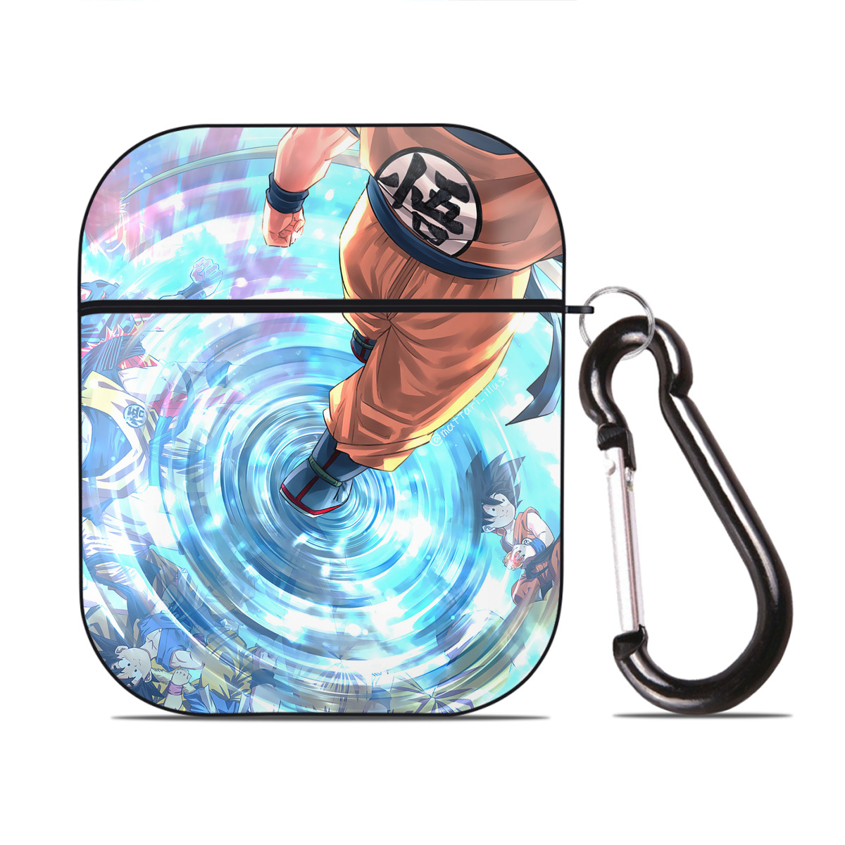 （画像用） ドラゴンボール DRAGON BALL AirPods 第2世代保護ケース ハードシェル ブラック 耐衝撃・防指紋・カラビナ付き