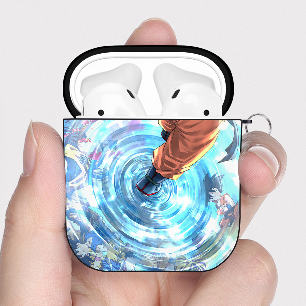 （画像用） ドラゴンボール DRAGON BALL AirPods 第2世代保護ケース ハードシェル ブラック 耐衝撃・防指紋・カラビナ付き