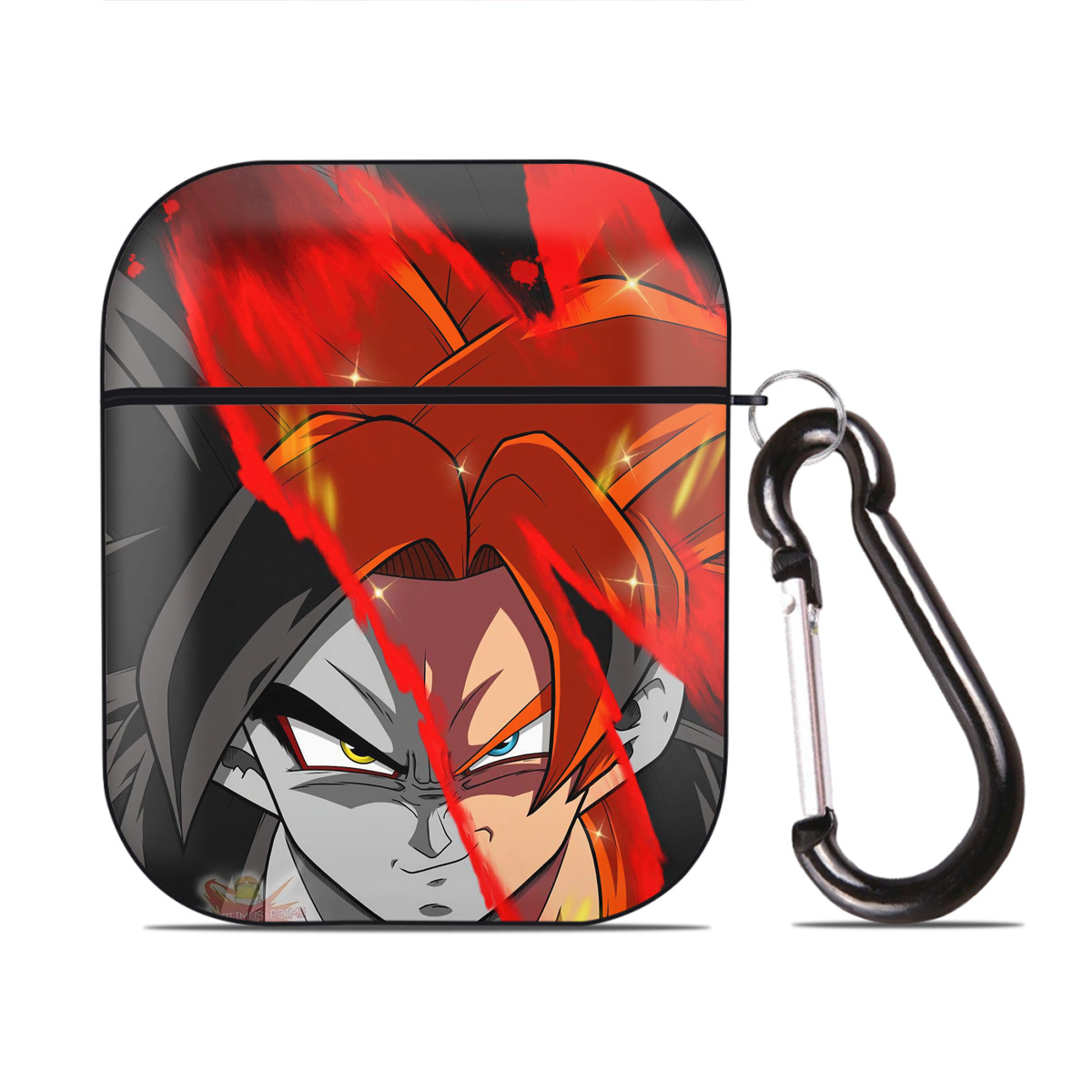 （画像用） ドラゴンボール DRAGON BALL AirPods 第2世代保護ケース ハードシェル ブラック 耐衝撃・防指紋・カラビナ付き