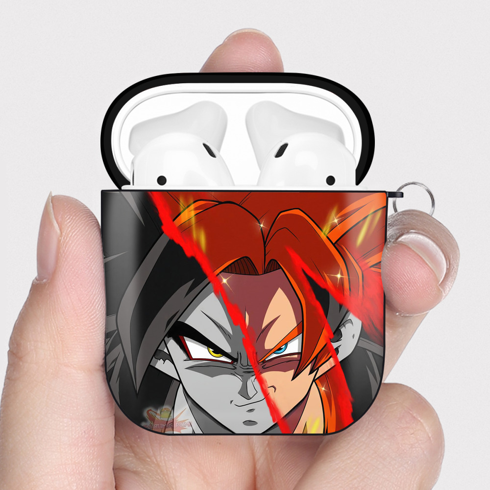 （画像用） ドラゴンボール DRAGON BALL AirPods 第2世代保護ケース ハードシェル ブラック 耐衝撃・防指紋・カラビナ付き