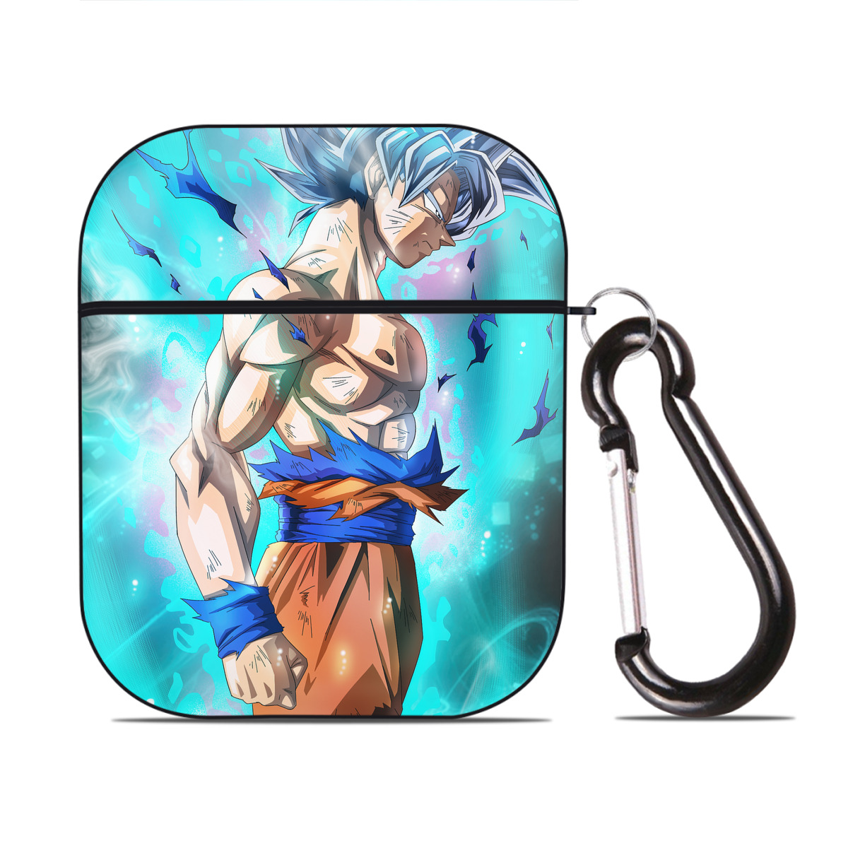 （画像用） ドラゴンボール DRAGON BALL AirPods 第2世代保護ケース ハードシェル ブラック 耐衝撃・防指紋・カラビナ付き