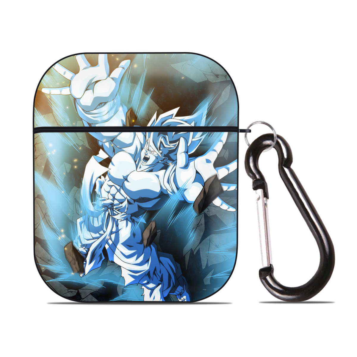 （画像用） ドラゴンボール DRAGON BALL AirPods 第2世代保護ケース ハードシェル ブラック 耐衝撃・防指紋・カラビナ付き