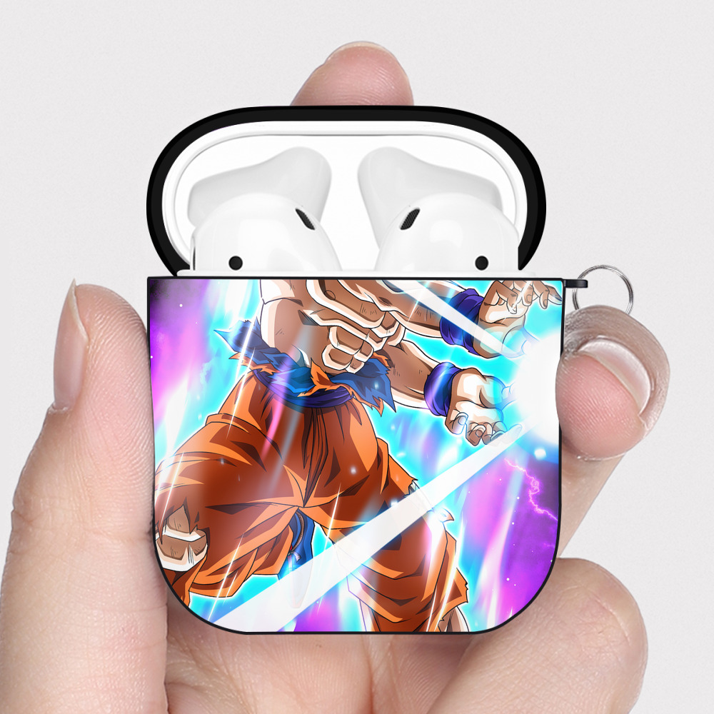 （画像用） ドラゴンボール DRAGON BALL AirPods 第2世代保護ケース ハードシェル ブラック 耐衝撃・防指紋・カラビナ付き