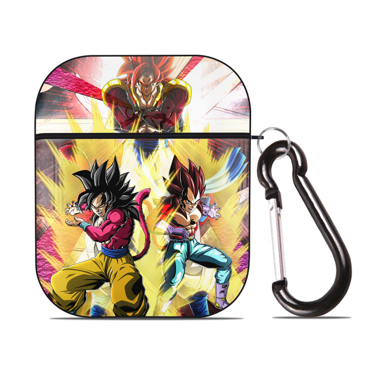（画像用） ドラゴンボール DRAGON BALL AirPods 第2世代保護ケース ハードシェル ブラック 耐衝撃・防指紋・カラビナ付き