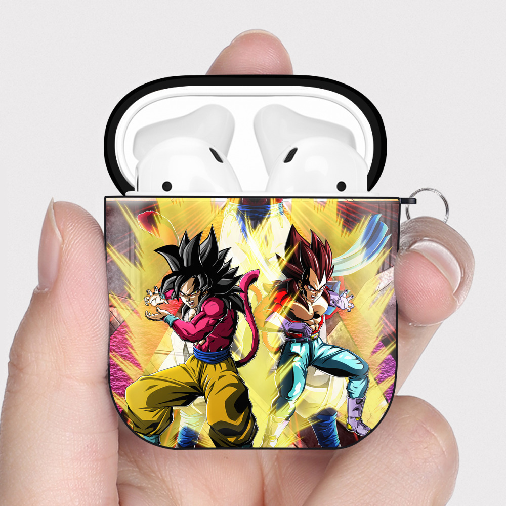 （画像用） ドラゴンボール DRAGON BALL AirPods 第2世代保護ケース ハードシェル ブラック 耐衝撃・防指紋・カラビナ付き