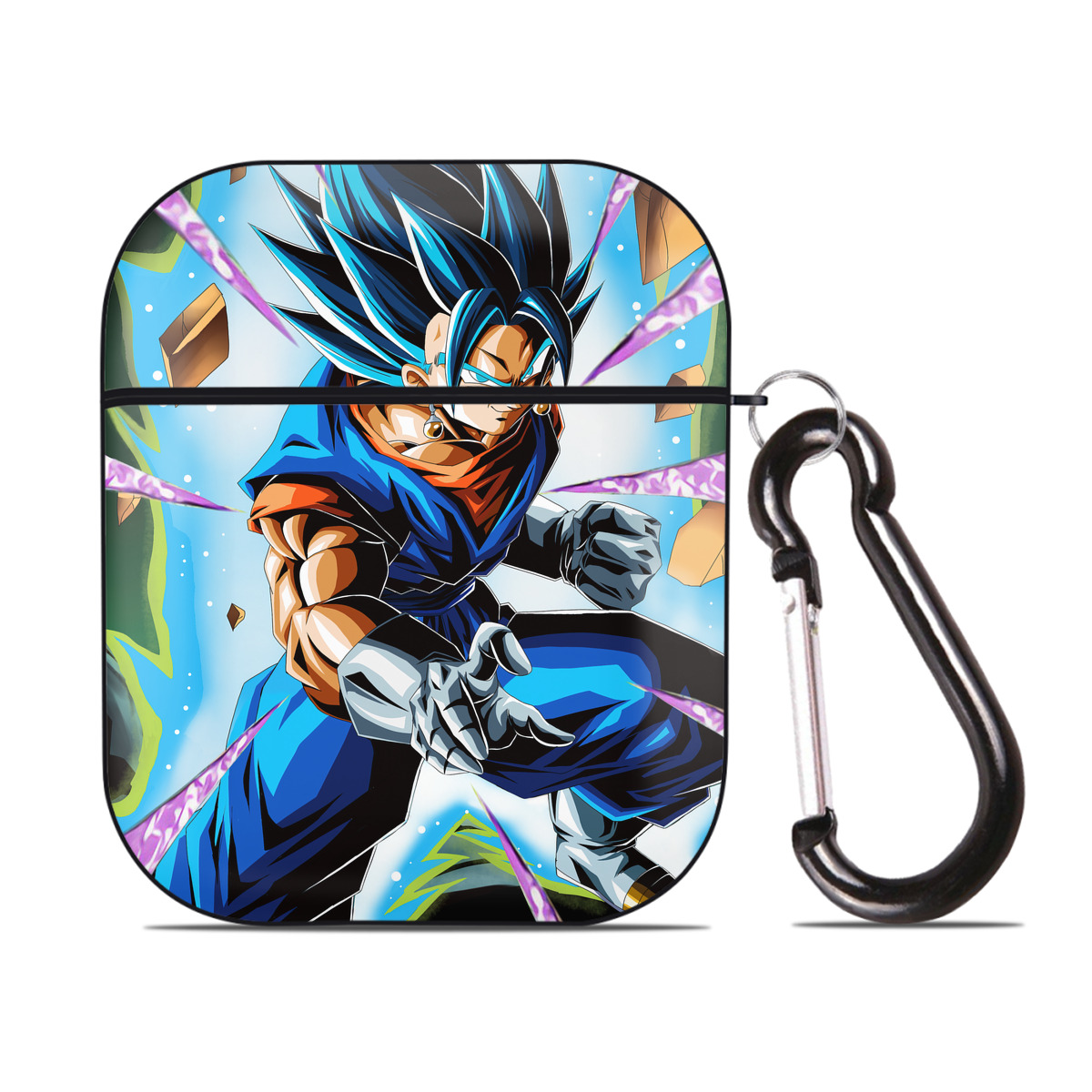 （画像用） ドラゴンボール DRAGON BALL AirPods 第2世代保護ケース ハードシェル ブラック 耐衝撃・防指紋・カラビナ付き