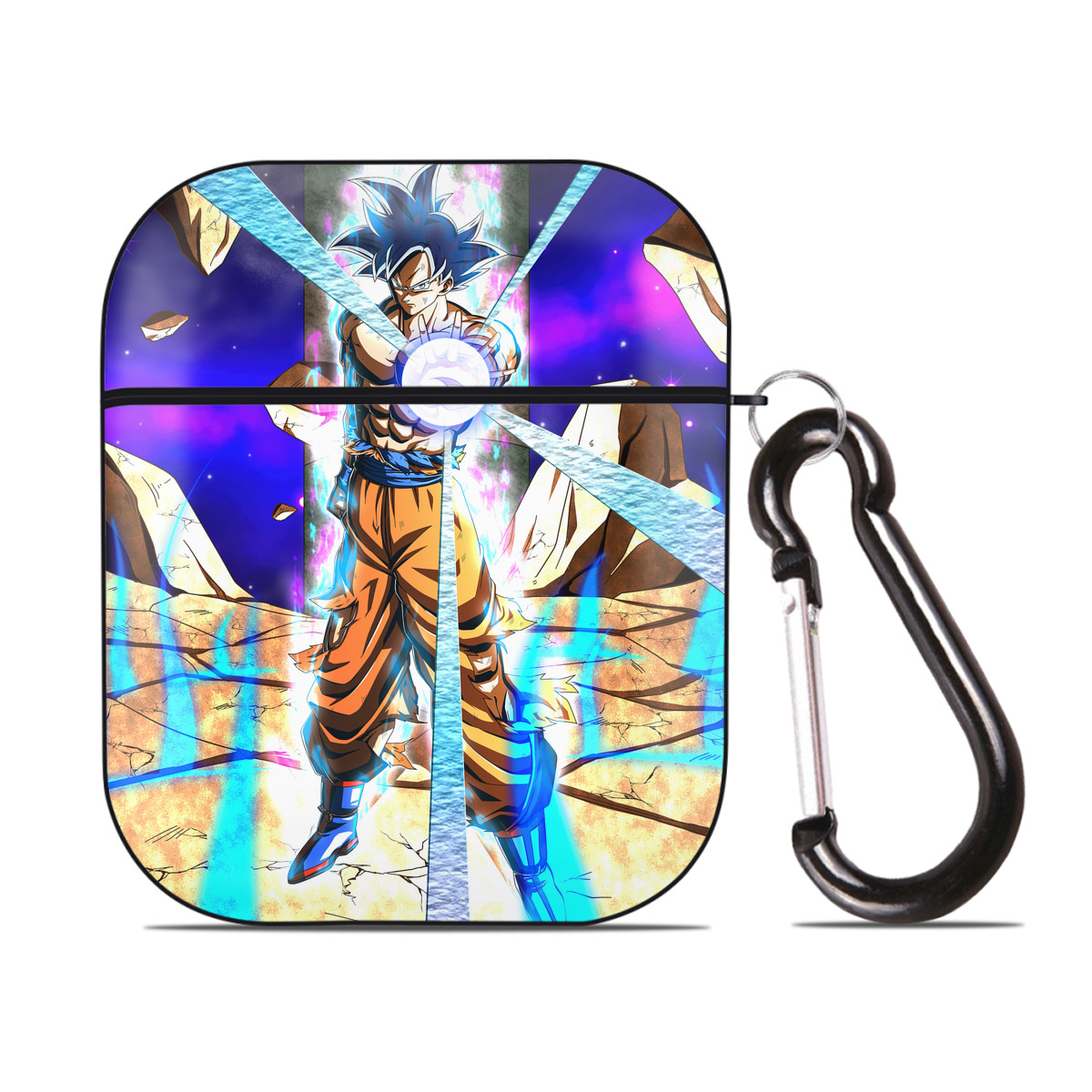 （画像用） ドラゴンボール DRAGON BALL AirPods 第2世代保護ケース ハードシェル ブラック 耐衝撃・防指紋・カラビナ付き