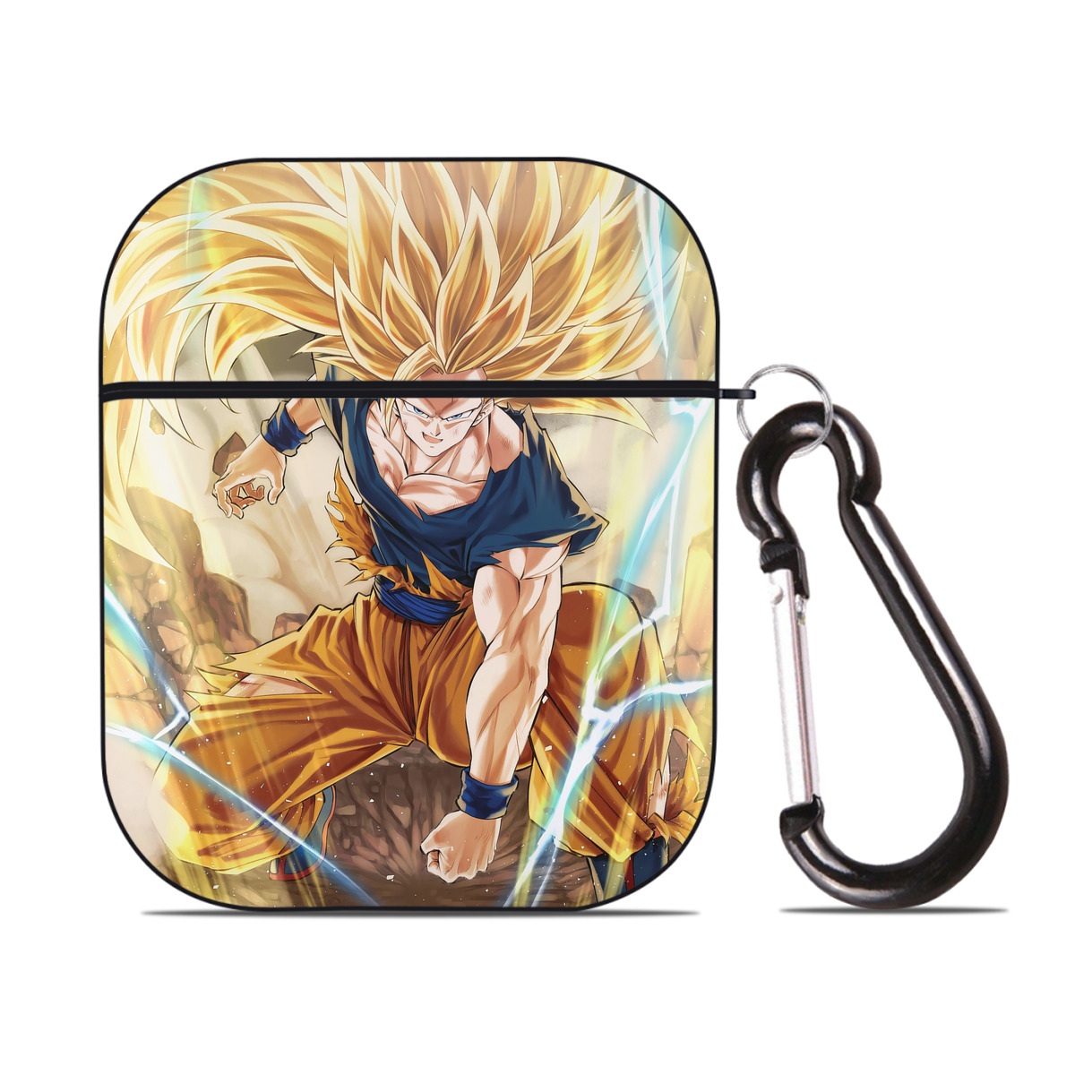 （画像用） ドラゴンボール DRAGON BALL AirPods 第2世代保護ケース ハードシェル ブラック 耐衝撃・防指紋・カラビナ付き