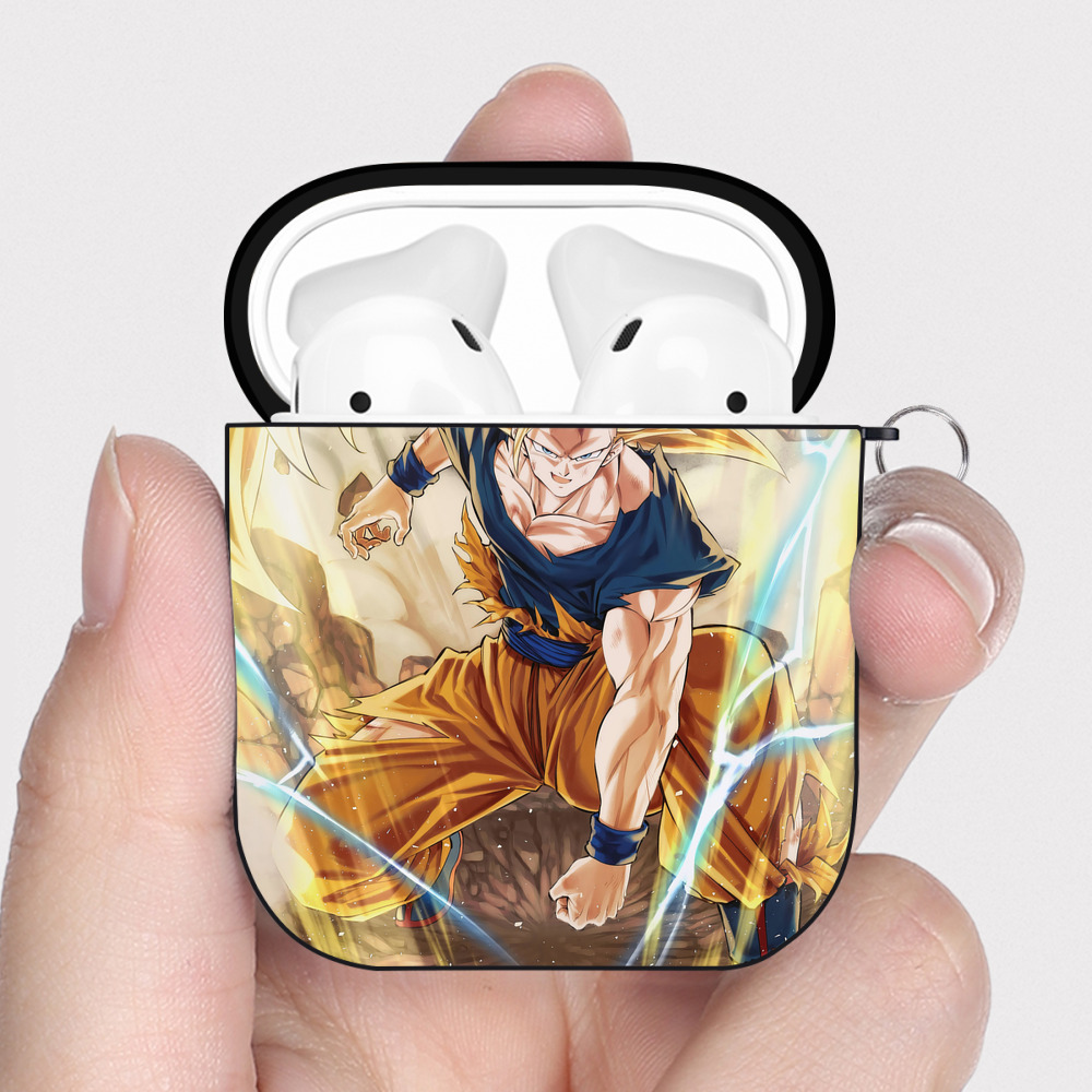 （画像用） ドラゴンボール DRAGON BALL AirPods 第2世代保護ケース ハードシェル ブラック 耐衝撃・防指紋・カラビナ付き