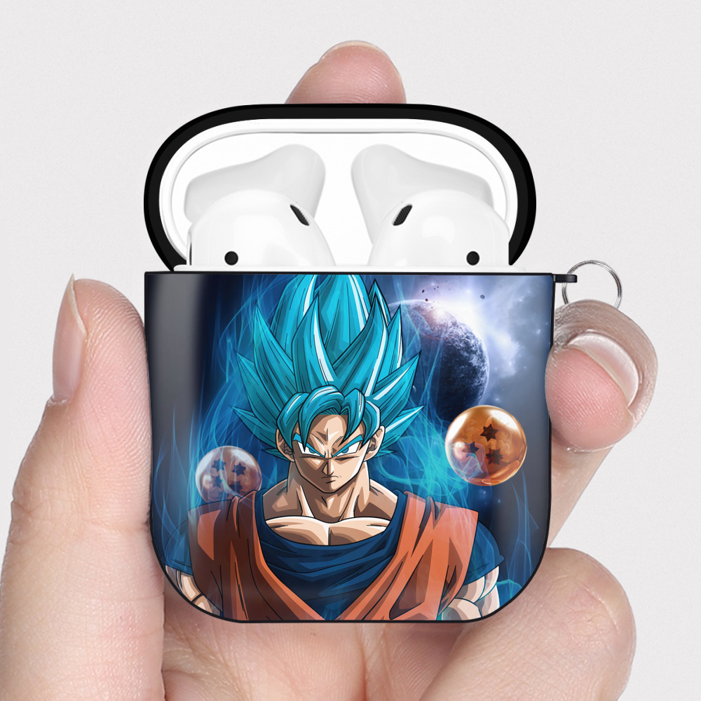 （画像用） ドラゴンボール DRAGON BALL AirPods 第2世代保護ケース ハードシェル ブラック 耐衝撃・防指紋・カラビナ付き