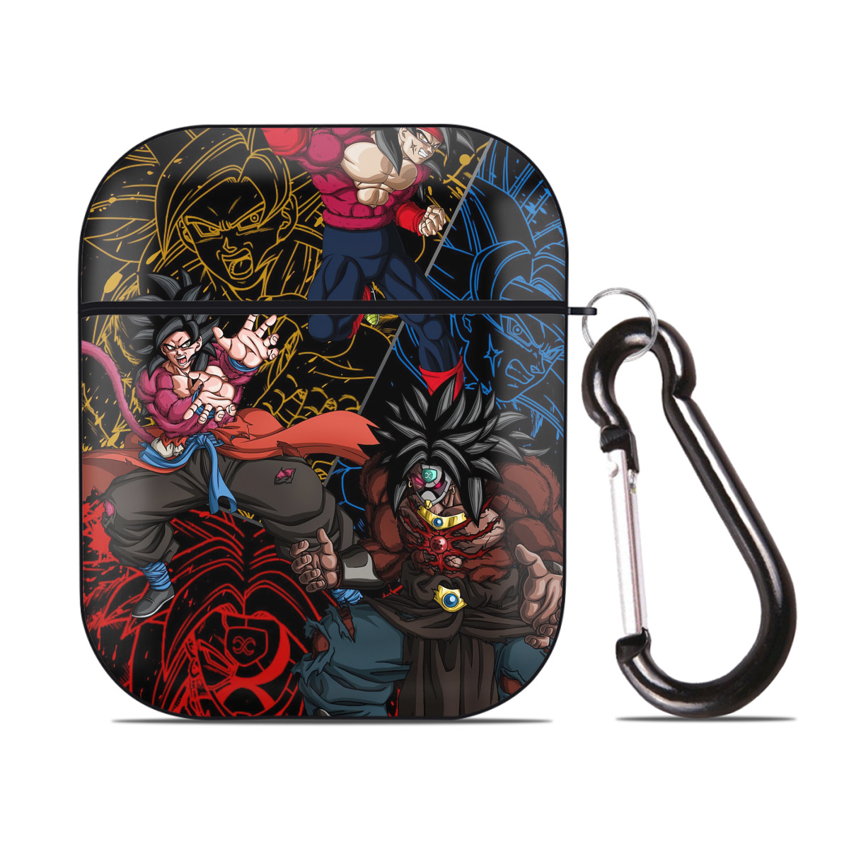 （画像用） ドラゴンボール DRAGON BALL AirPods 第2世代保護ケース ハードシェル ブラック 耐衝撃・防指紋・カラビナ付き