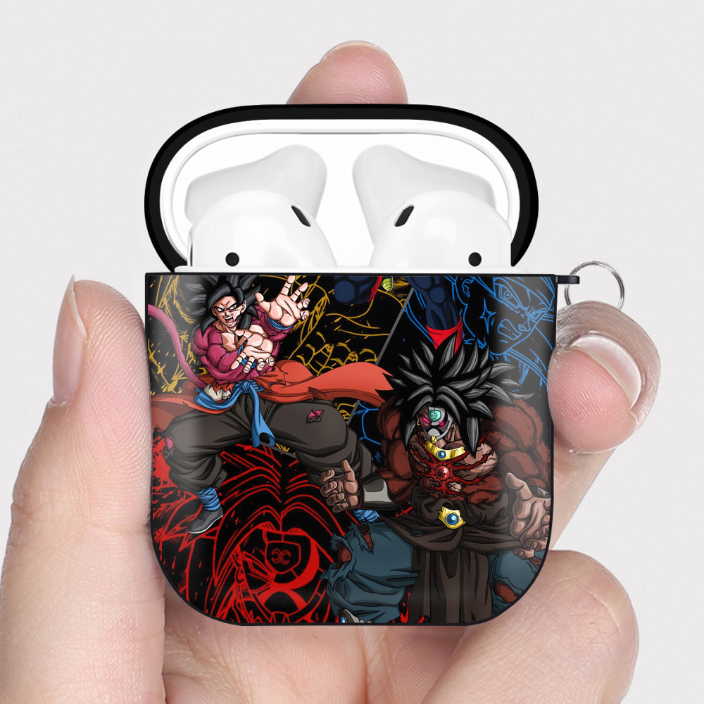 （画像用） ドラゴンボール DRAGON BALL AirPods 第2世代保護ケース ハードシェル ブラック 耐衝撃・防指紋・カラビナ付き