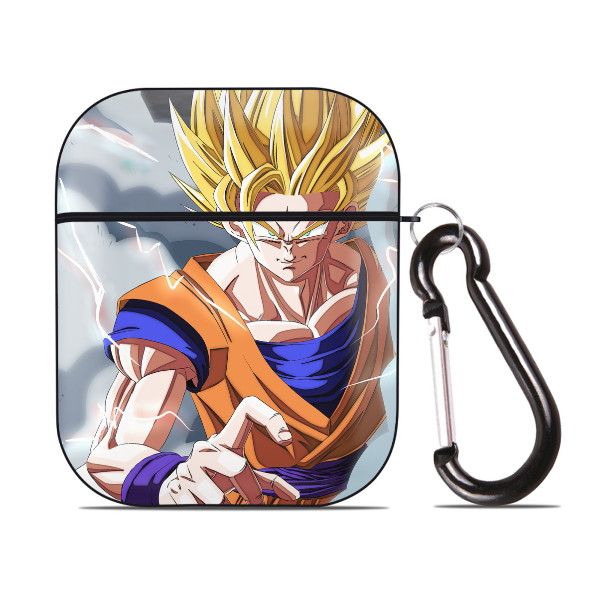 （画像用） ドラゴンボール DRAGON BALL AirPods 第2世代保護ケース ハードシェル ブラック 耐衝撃・防指紋・カラビナ付き