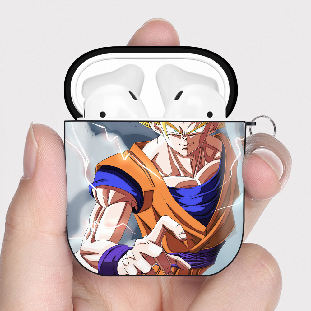 （画像用） ドラゴンボール DRAGON BALL AirPods 第2世代保護ケース ハードシェル ブラック 耐衝撃・防指紋・カラビナ付き