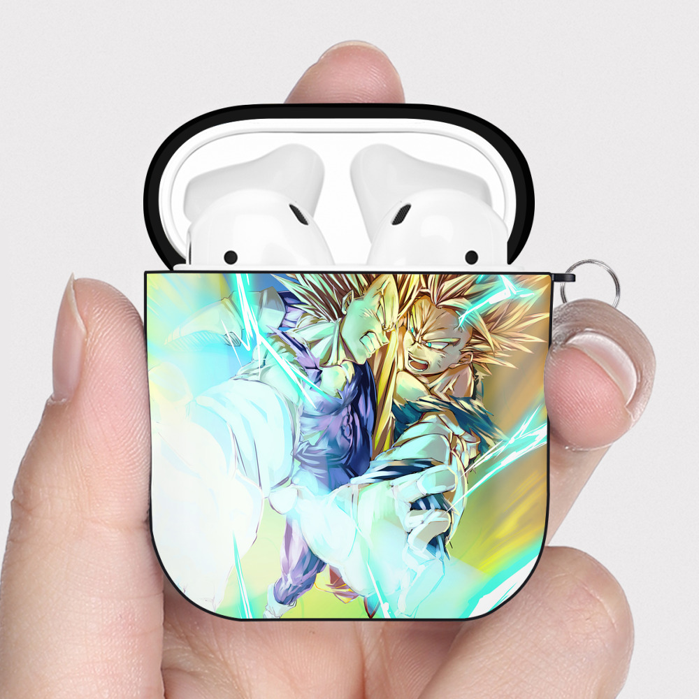 （画像用） ドラゴンボール DRAGON BALL AirPods 第2世代保護ケース ハードシェル ブラック 耐衝撃・防指紋・カラビナ付き