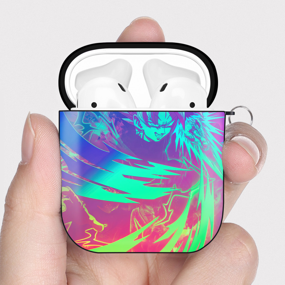 （画像用） ドラゴンボール DRAGON BALL AirPods 第2世代保護ケース ハードシェル ブラック 耐衝撃・防指紋・カラビナ付き