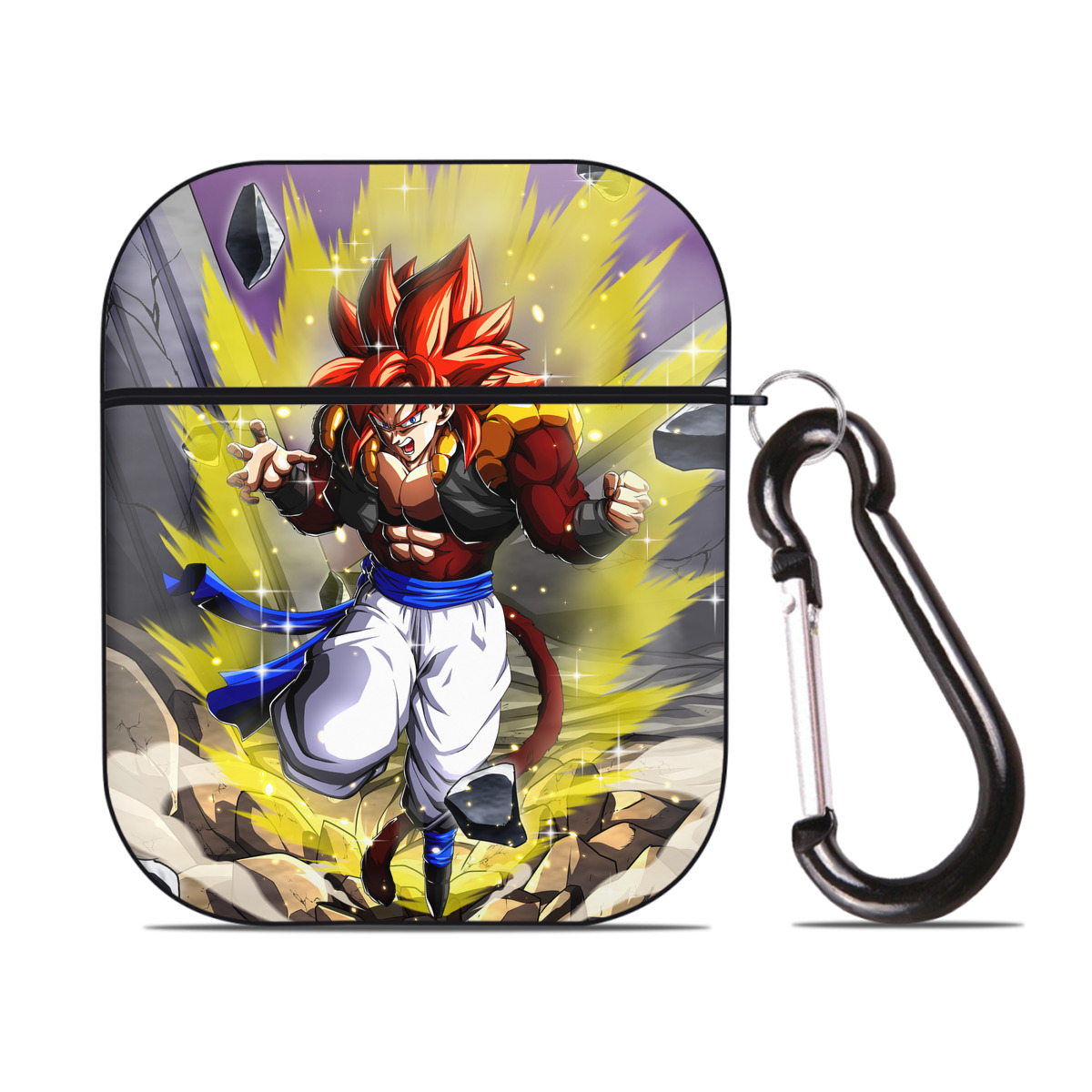 （画像用） ドラゴンボール DRAGON BALL AirPods 第2世代保護ケース ハードシェル ブラック 耐衝撃・防指紋・カラビナ付き