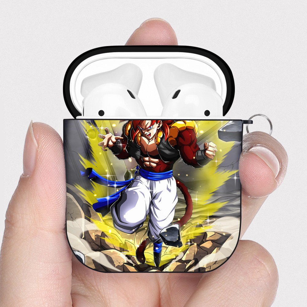 （画像用） ドラゴンボール DRAGON BALL AirPods 第2世代保護ケース ハードシェル ブラック 耐衝撃・防指紋・カラビナ付き