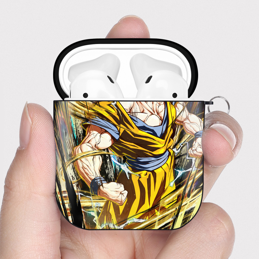 （画像用） ドラゴンボール DRAGON BALL AirPods 第2世代保護ケース ハードシェル ブラック 耐衝撃・防指紋・カラビナ付き