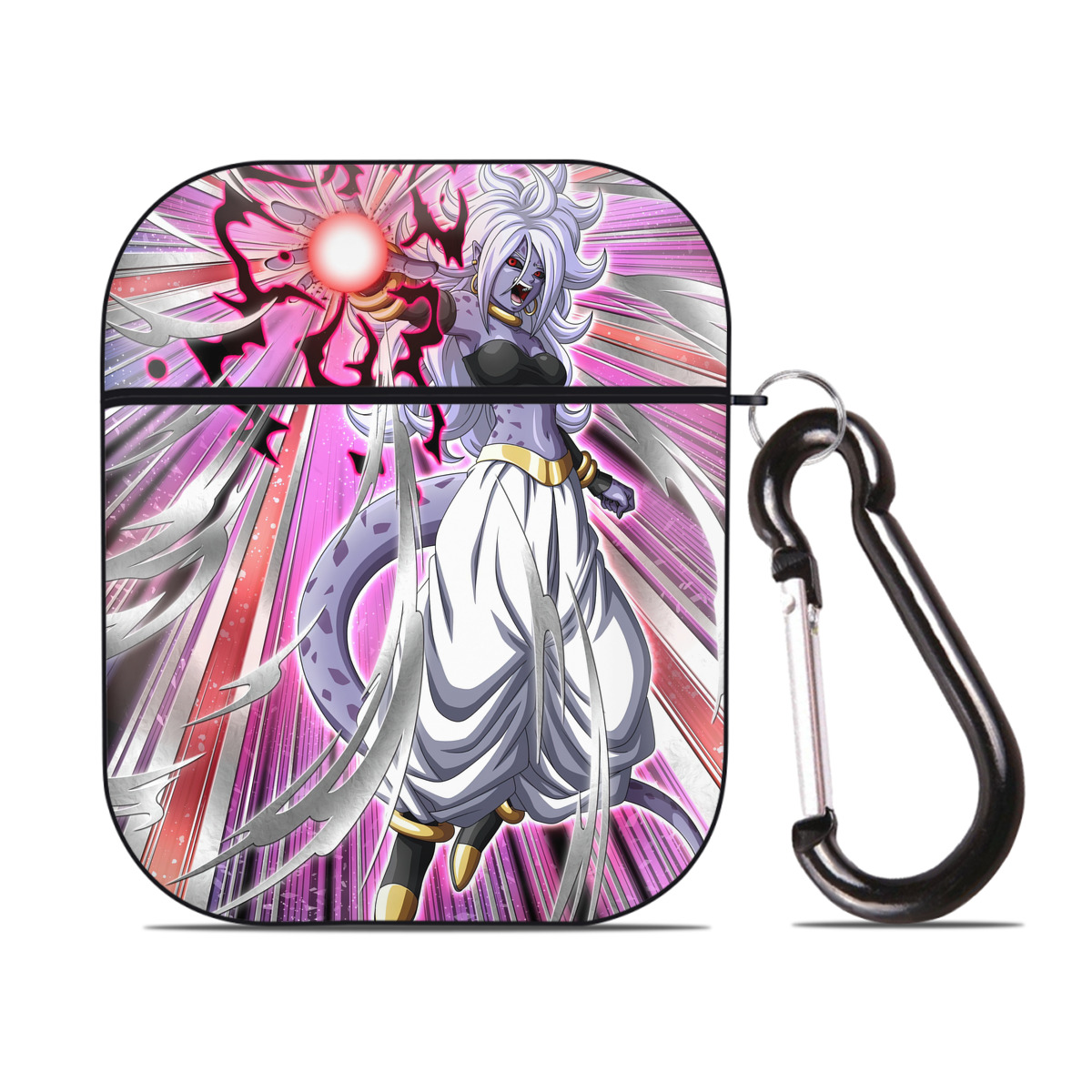 （画像用） ドラゴンボール DRAGON BALL AirPods 第2世代保護ケース ハードシェル ブラック 耐衝撃・防指紋・カラビナ付き