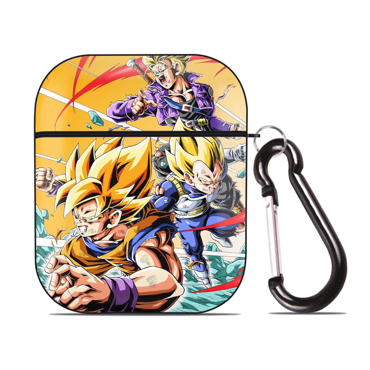（画像用） ドラゴンボール DRAGON BALL AirPods 第2世代保護ケース ハードシェル ブラック 耐衝撃・防指紋・カラビナ付き