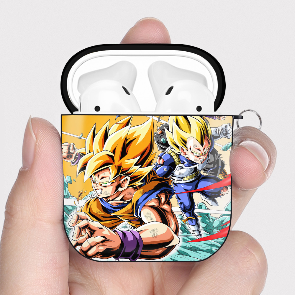 （画像用） ドラゴンボール DRAGON BALL AirPods 第2世代保護ケース ハードシェル ブラック 耐衝撃・防指紋・カラビナ付き