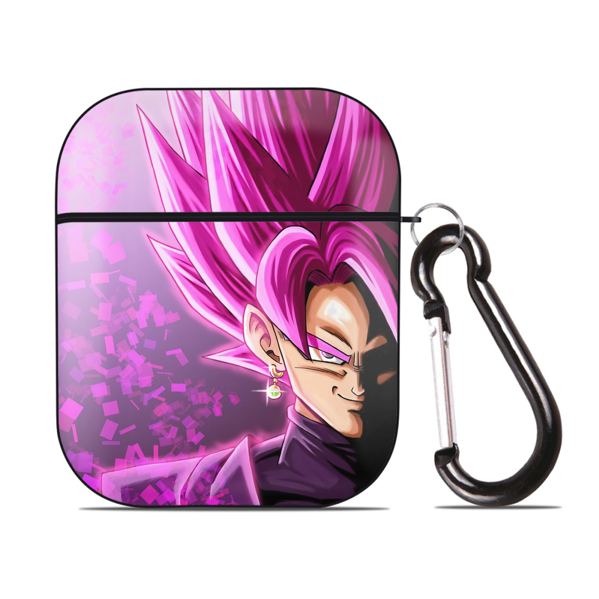 （画像用） ドラゴンボール DRAGON BALL AirPods 第2世代保護ケース ハードシェル ブラック 耐衝撃・防指紋・カラビナ付き