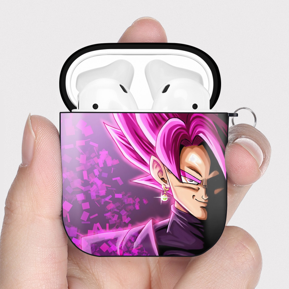 （画像用） ドラゴンボール DRAGON BALL AirPods 第2世代保護ケース ハードシェル ブラック 耐衝撃・防指紋・カラビナ付き