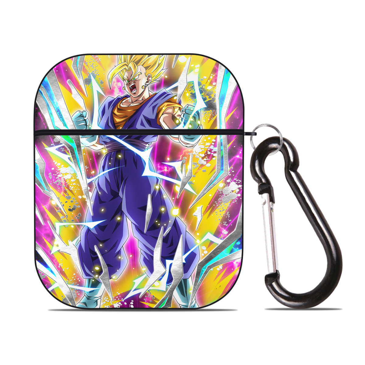 （画像用） ドラゴンボール DRAGON BALL AirPods 第2世代保護ケース ハードシェル ブラック 耐衝撃・防指紋・カラビナ付き